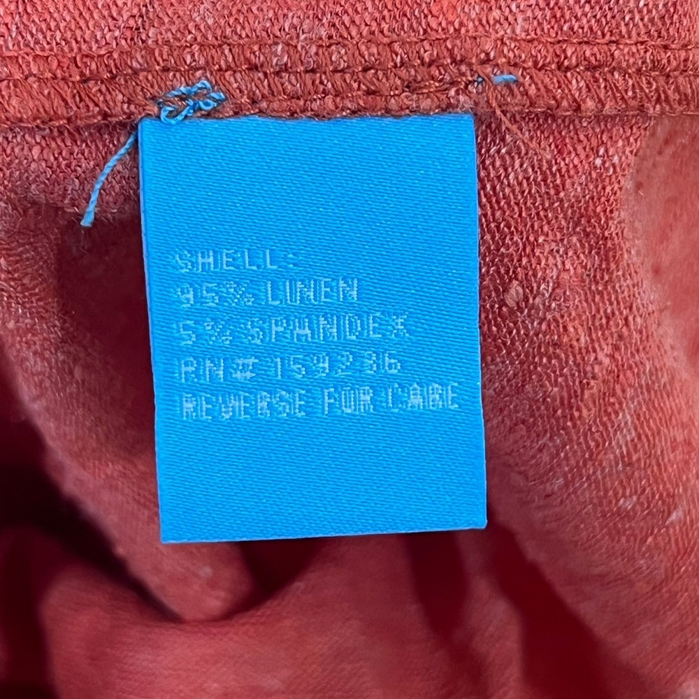 J Mclaughlin Kacey Top XS NWT $68 Short Sleeve Scoop Neck Linen Burnt Orange - Picture 5 of 6